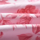 Brother and Sister Flower Pattern Outfit Twins Boy Pink Shorts Set and Girl Dress