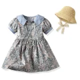 Brother and Sister Flower Outfit Twins Boy Short Set and Girl Dress