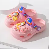 Toddlers Kids Spaceship Bear Flat Beach Summer Slippers