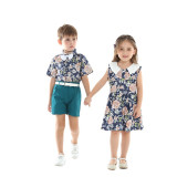 Brother and Sister Outfit Twins Boy Short Set and Girl Dress