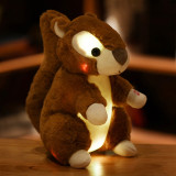 Cute LED Horse Hippo Squirrel Glowing Stuffed Animals Plush Dolls