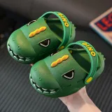 Toddlers Kids 3D Cartoon Dinosaur Flat Beach Summer Slippers