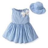 Brother and Sister Outfit Twins Baby Boy Bib Shorts and Girl Dress