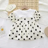 Brother and Sister Outfit Twins Baby Boy Polka Dots Romper and Girl Dress