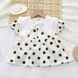Brother and Sister Outfit Twins Baby Boy Polka Dots Romper and Girl Dress
