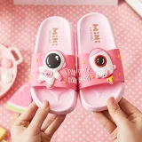 Toddlers Kids Space Rocket Astronaut Flat Beach Summer Slippers