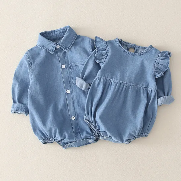 Brother and Sister Outfit Twins Baby Boy and Girl Romper