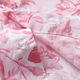 Brother and Sister Flower Pattern Outfit Twins Boy Pink Shorts Set and Girl Dress