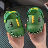 Toddlers Kids 3D Cartoon Dinosaur Flat Beach Summer Slippers