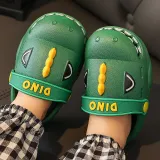 Toddlers Kids 3D Cartoon Dinosaur Flat Beach Summer Slippers
