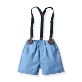 Brother and Sister Flower Pattern Outfit Twins Boy Short Set and Girl Sleeveless Dress