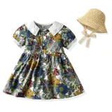 Brother and Sister Flower Outfit Twins Boy Short Set and Girl Dress