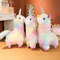 Rainbow Alpaca Unicorn Stuffed Animals Plush Toys