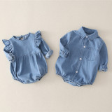 Brother and Sister Outfit Twins Baby Boy and Girl Romper