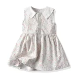 Brother and Sister Flower Pattern Outfit Twins Boy Shirts Suspender Shorts and Girl Dress