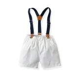 Brother and Sister Outfit Twins Boy Overalls Suit and Girl Dress with Hat