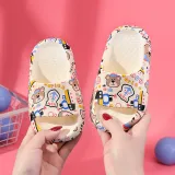 Toddlers Kids Printing Rabbit Bear Flat Beach Summer Slippers