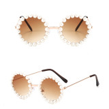 Kids Fashion Pearl Gradient Anti-UV Protection Sunglasses