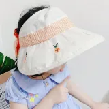 Kids Anti-UV Cartoon Fruit Wide Brim Empty Top Outdoor Sunhat