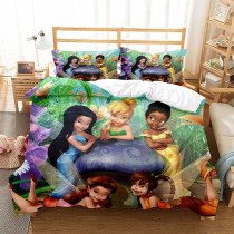 Kids Bedding Cartoon Tinker Bell Themes Quilt Cover Set