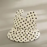 Kids Baby Anti-UV Cartoon Rabbit Polka Dots Peaked Empty Top Outdoor Baseball Cap