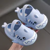 Toddlers Kids Cartoon Shark Flat Beach Summer Slippers