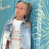Kids Fashion Round Anti-UV Gradient Protection Sunglasses