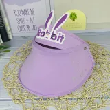 Kids Anti-UV Cartoon Rabbit Adjustable Empty Top Sunhat