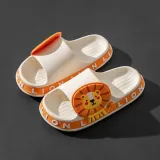 Toddlers Kids Cartoon Lion Bear Crocodile Flat Beach Summer Slippers