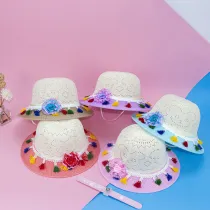 Kids Anti-UV Flower Tassel Outdoor Beach Sunhat