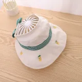 Kids Anti-UV Cartoon Fruit Wide Brim Empty Top Outdoor Sunhat