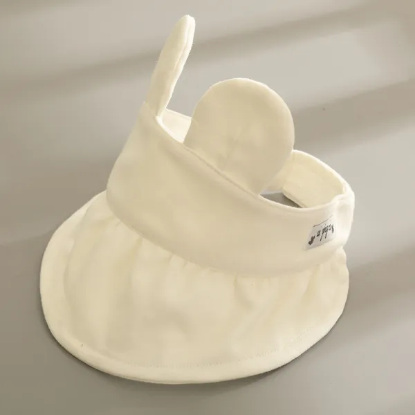 Kids Baby Anti-UV Cartoon Rabbit Polka Dots Peaked Empty Top Outdoor Baseball Cap