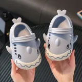 Toddlers Kids Cartoon Shark Flat Beach Summer Slippers