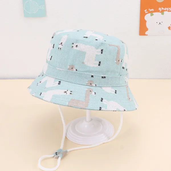 Kids Baby Anti-UV Cute Cartoon Pattern Outdoor Bucket Fisherman Cap