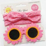 Kids Fashion Sunflower Protection Sunglasses with Headband