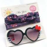 Kids Fashion Heart Shape Protection Sunglasses with Headband