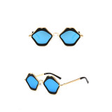 Kids Cartoon Lip Shape Anti-UV Gradient Protection Irregular Sunglasses