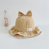 Baby Anti-UV Cute Bow Lace Bucket Hat