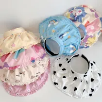 Kids Cartoon Anti-UV Empty Top Outdoor Beach Sunhat