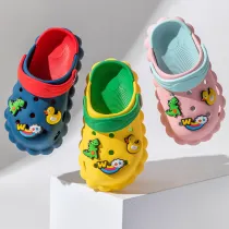 Toddlers Kids Dinosaur Yellow Duck Flat Beach Summer Slippers