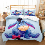 Kids Quilt Cover Cartoon Donkey Themes Pattern Bedding Set