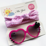 Kids Fashion Heart Shape Protection Sunglasses with Headband