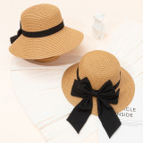 Mommy and Me Anti-UV Lace Wide Brim Outdoor Beach Straw Sunhat