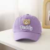Kids Anti-UV Breathable Peaked Teddy Bear Outdoor Baseball Cap