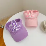 Kids Anti-UV Cartoon Rabbit Peaked Empty Top Outdoor Baseball Cap