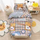 3PCS Bedding Cute Cartoon Bear Pattern Printed Set For Toddler