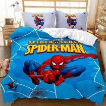 Boy Bedding Cartoon Pattern Slogan Quilt Cover With Pillowcases
