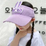 Kids Anti-UV Cartoon Rabbit Peaked Empty Top Outdoor Baseball Cap