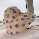 Kids Anti-UV Cartoon Polka Dots Outdoor Beach Sunhat