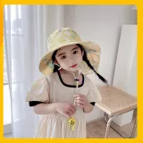 Kids Anti-UV Cartoon Shark Wide Brim Breathable Outdoor Beach Sunhat